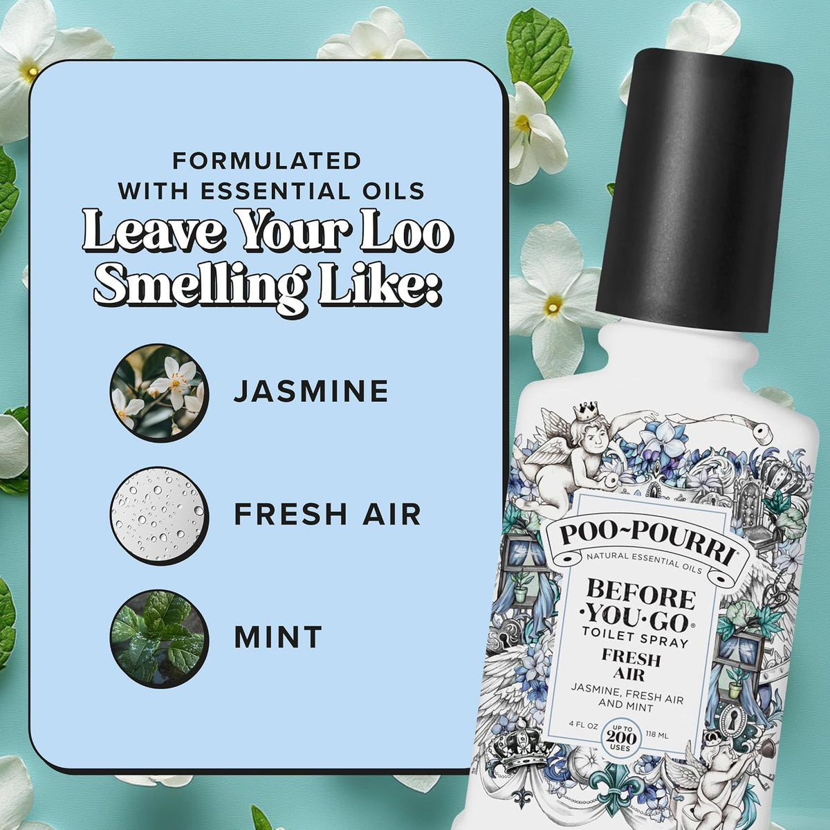 Before-You-Go Toilet Spray, Fresh Air, 4 Fl Oz