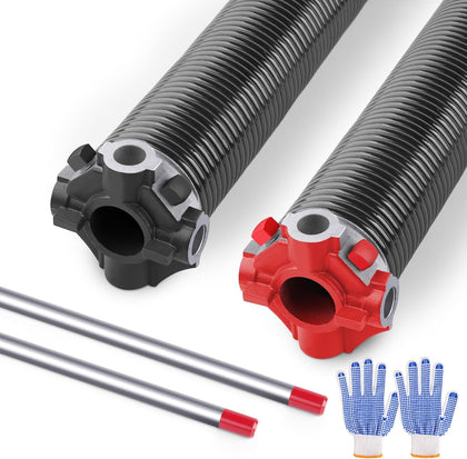 Garage Door Torsion Springs, 1 Pair, 0.207" x 2" ID x 22", Replacement Kit