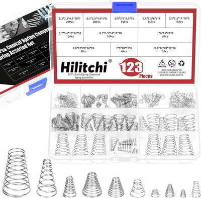 149PCS 15 Sizes Spring Assortment Kits Stainless Steel Compressed Springs Extension Springs for Shop and Home