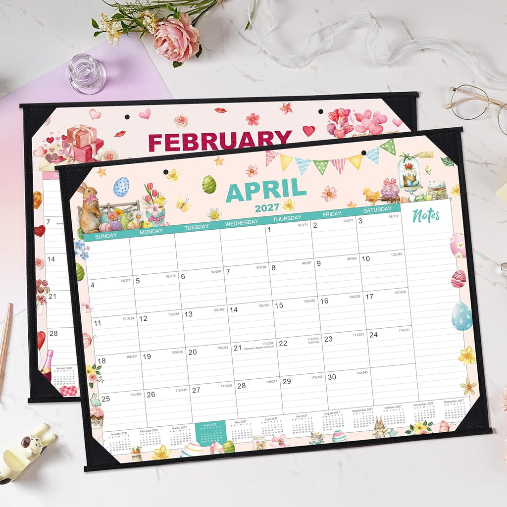2026-2027 Desk Calendar - Large Desk Calendar 2026-2027, Jul.2026 - Jun.2027, 22" x 17", 12 Months Desktop Calendar