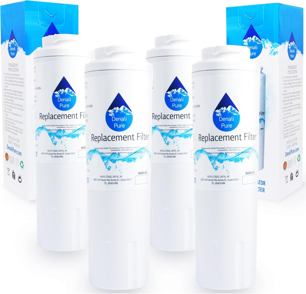 4-Pack Replacement for KitchenAid KFCO22EVBL1 Refrigerator Water Filter