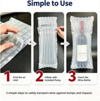 Wine Bottle Travel Protector Bags, 10 Pcs Inflatable Wine Shipping Sleeves