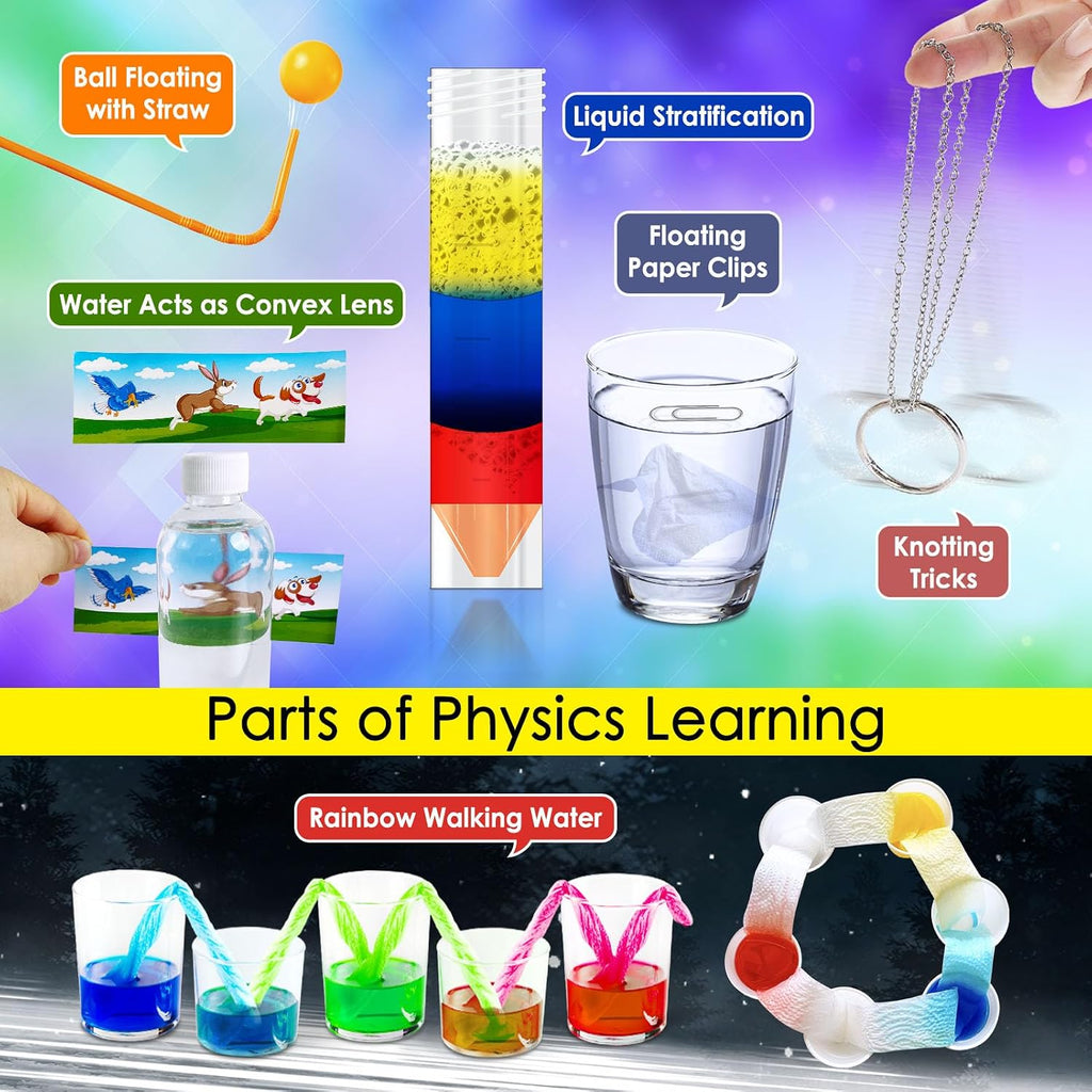 50+ Lab Experiment Science Kit for Kids Chemistry Set S.T.E.M Toys | Magic, Volcano, Crystal Growing, Hands-On