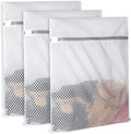3Pcs Durable Honeycomb Mesh Laundry Bags for Delicates 125gsm Net Fabric Durable and Reusable Delicate Wash