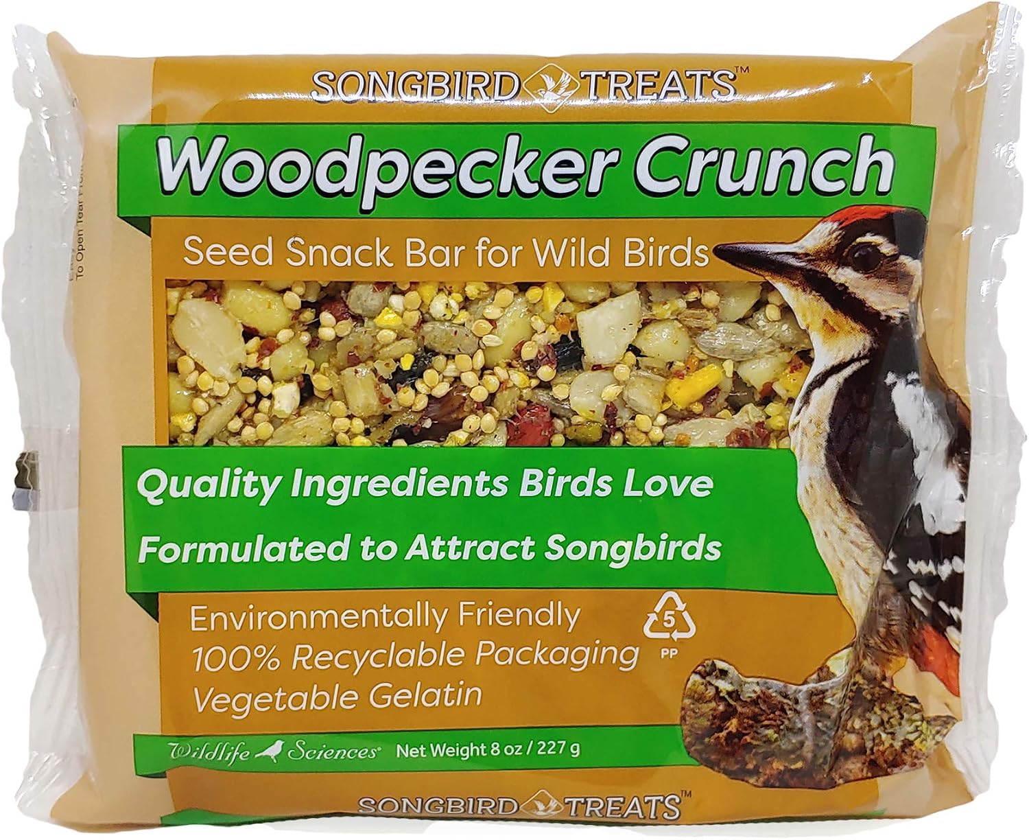 Songbird Treats Seed Cake Variety 4 Pack | 8 oz Bird Seed Cakes for Wild Birds