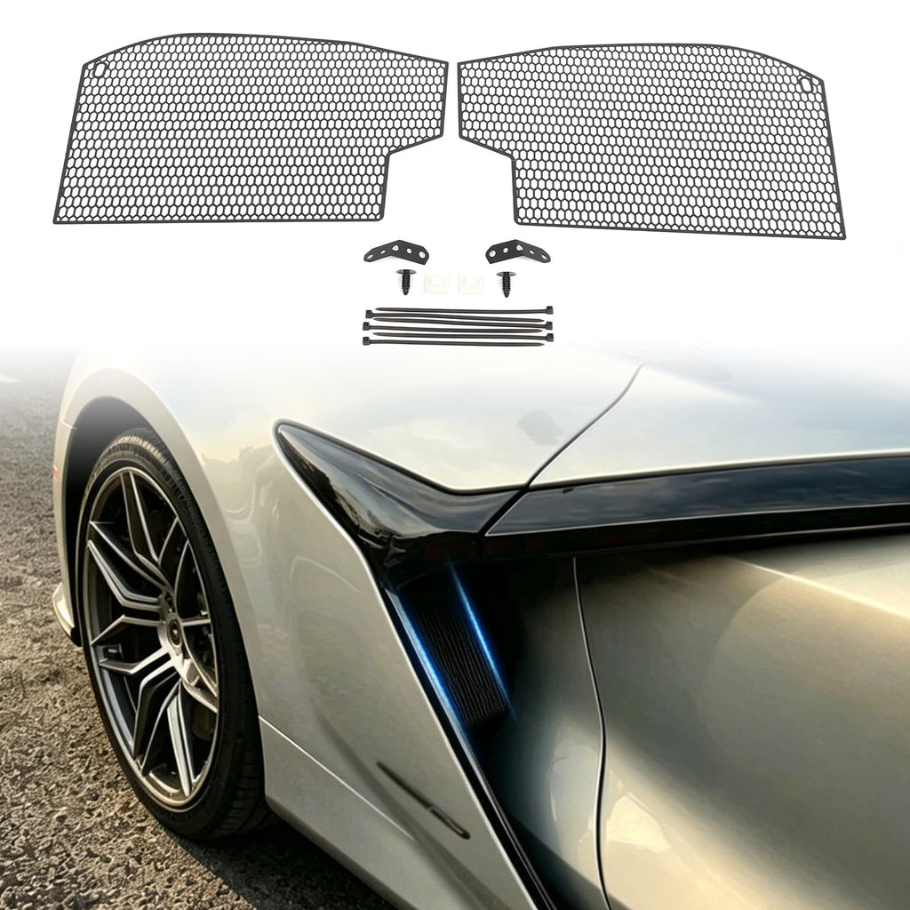 Side Intake Mesh Grilles Insert Set for Corvette C8 Z06 E-Ray 2023-2026