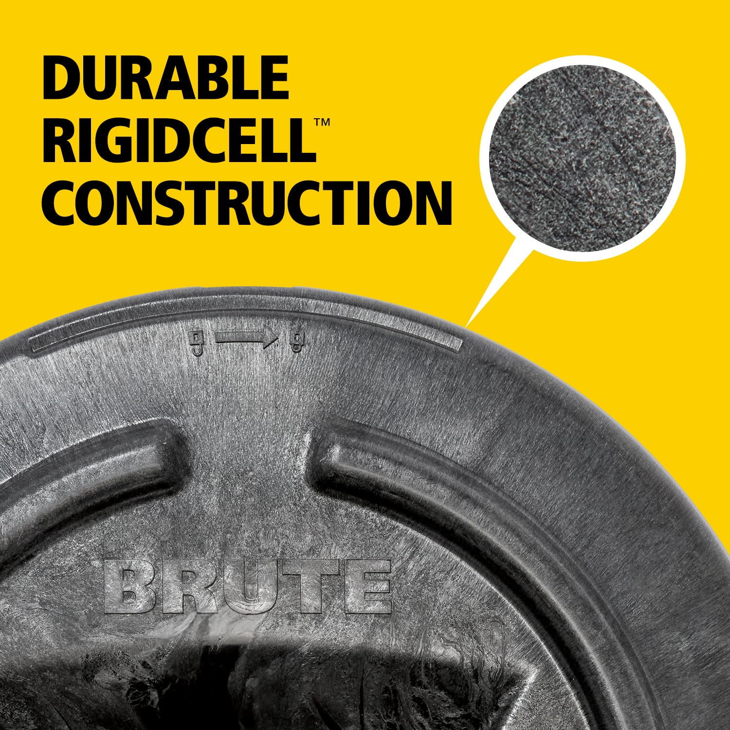BRUTE 6-Gallon Feed Storage Container with Rodent-Proof EDGELOCK Lid, RigidCell Construction, Stackable & Nestable