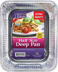 Aluminum Pans Half Size, 9X13, Extra Heavy Duty Disposable Foil Pans For Baking (20 Pack) Roasting & Chafing, Deep