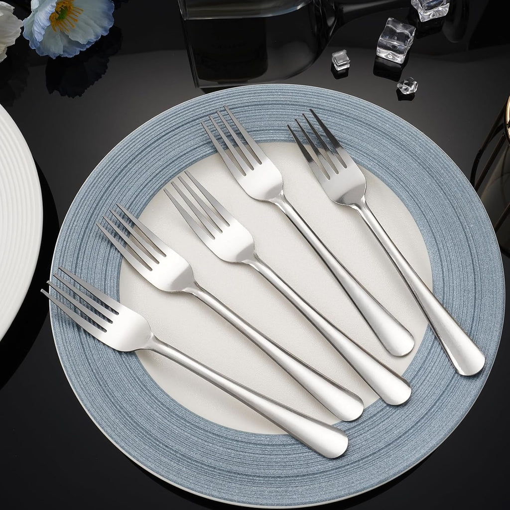 Windsor 60-Piece Set Stainless Steel Dinner Forks, Silver Forks