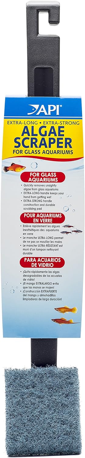 ALGAE SCRAPER For Glass Aquariums 1-Count Container