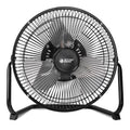 9 Inch Metal Floor Fan with Upgraded Airflow, Black