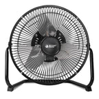 9 Inch Metal Floor Fan with Upgraded Airflow, Black