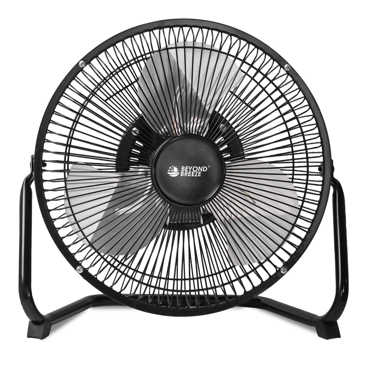 9 Inch Metal Floor Fan with Upgraded Airflow, Black