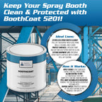 BoothCoat 5201 Peelable Spray Booth Wall and Floor Paint, 1 Gallon