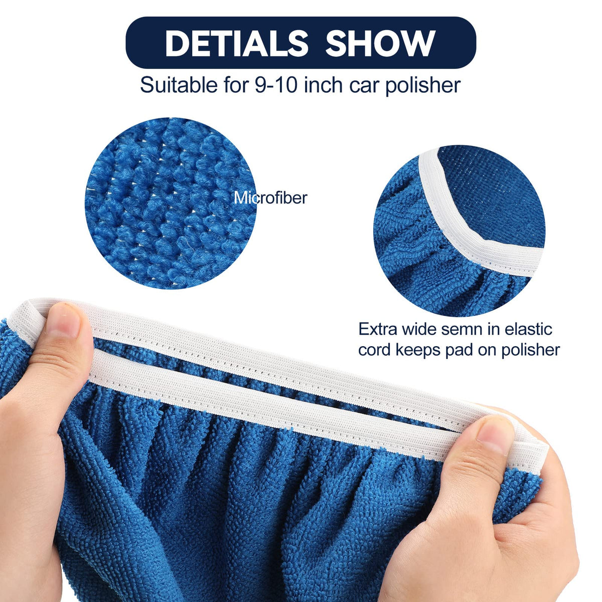 40 Pcs 9 to 10 Inches Buffer Pads, Car Polisher Bonnets, Mixed