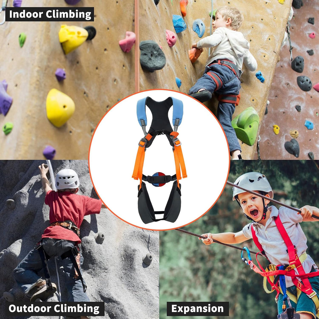 Kids Full Body Climbing Harnesses Comfortable & Lightweight,Protection Zipline Belts for Outdoor Expanding Training