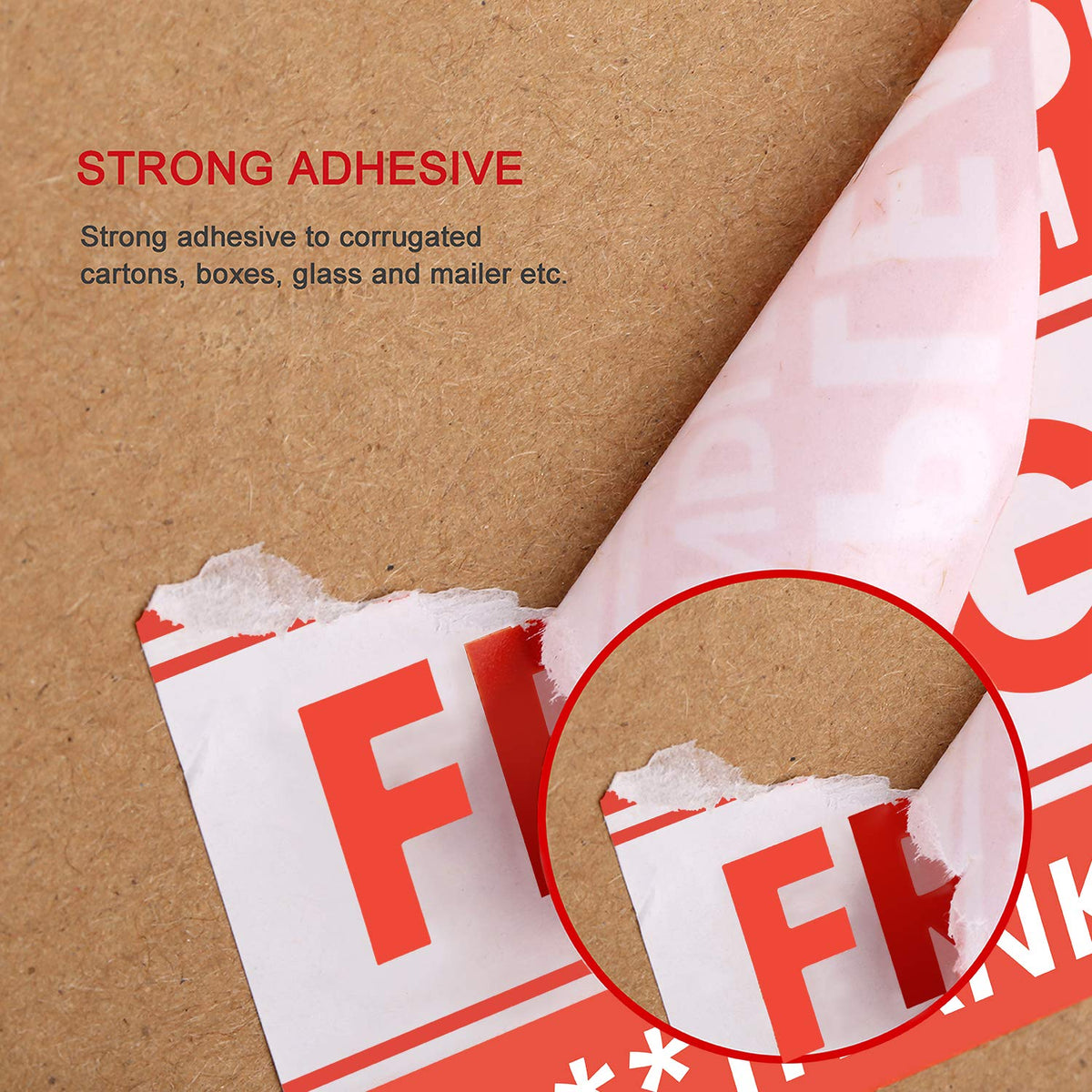 2"x 3" Fragile Stickers 500 Labels Per Roll Strong Adhesive (Handle with Care,Do Not Drop,Thank You) Labels for