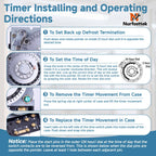 M814520 Commercial Refrigeration Defrost Timer, Without Metal Enclosure