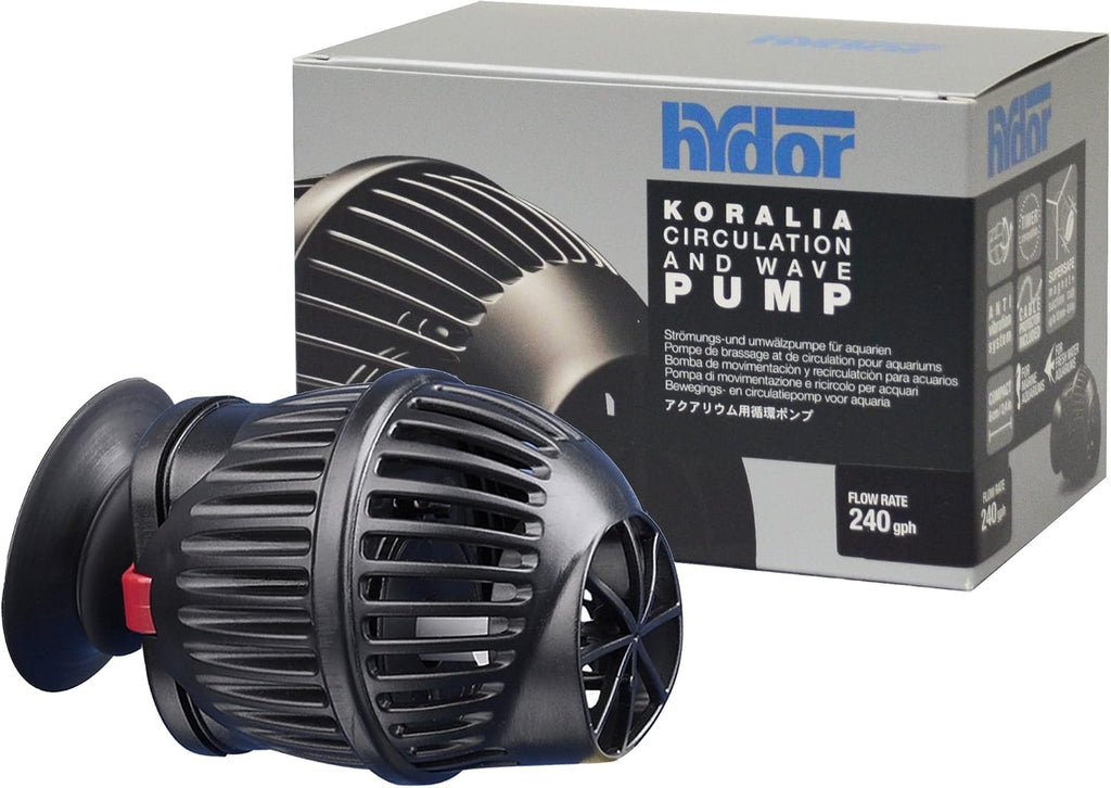 Koralia Nano Aquarium Circulation Pump, Includes Built-In Cable Protector, 240 GPH, Measures 2.4-Inches & is Ideal