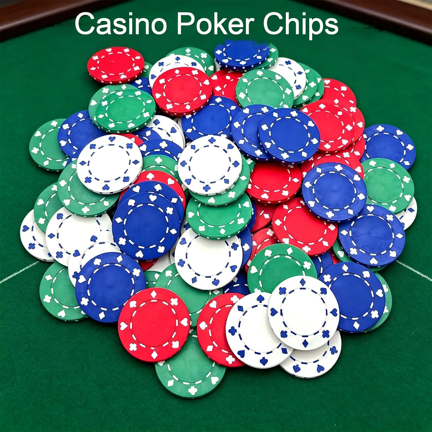 Casino Poker Chips - 11.5g Suited Design - 4 Colors