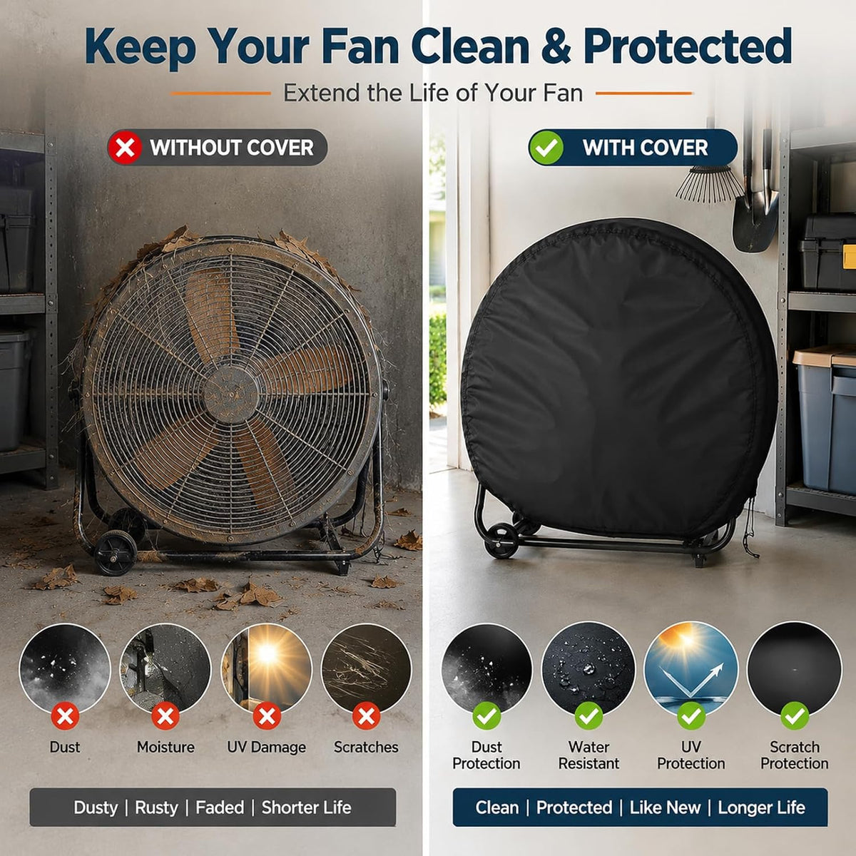 Industrial Fan Cover for J D Galvanized Portable VI4234WG2