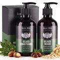10 Oz(2 Pk) Beard Wash/Shampoo & Conditioner Set for Men, Ocean
