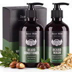10 Oz(2 Pk) Beard Wash/Shampoo & Conditioner Set for Men, Ocean