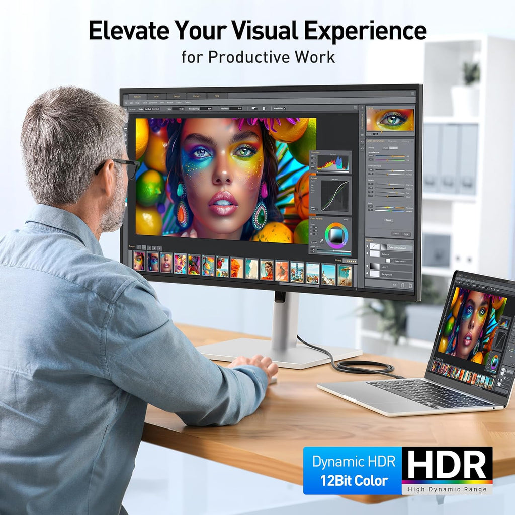Mini DisplayPort to HDMI Adapter, Mini DP to HDMI, Black | Thunderbolt 2 and Thunderbolt Ports Compatible