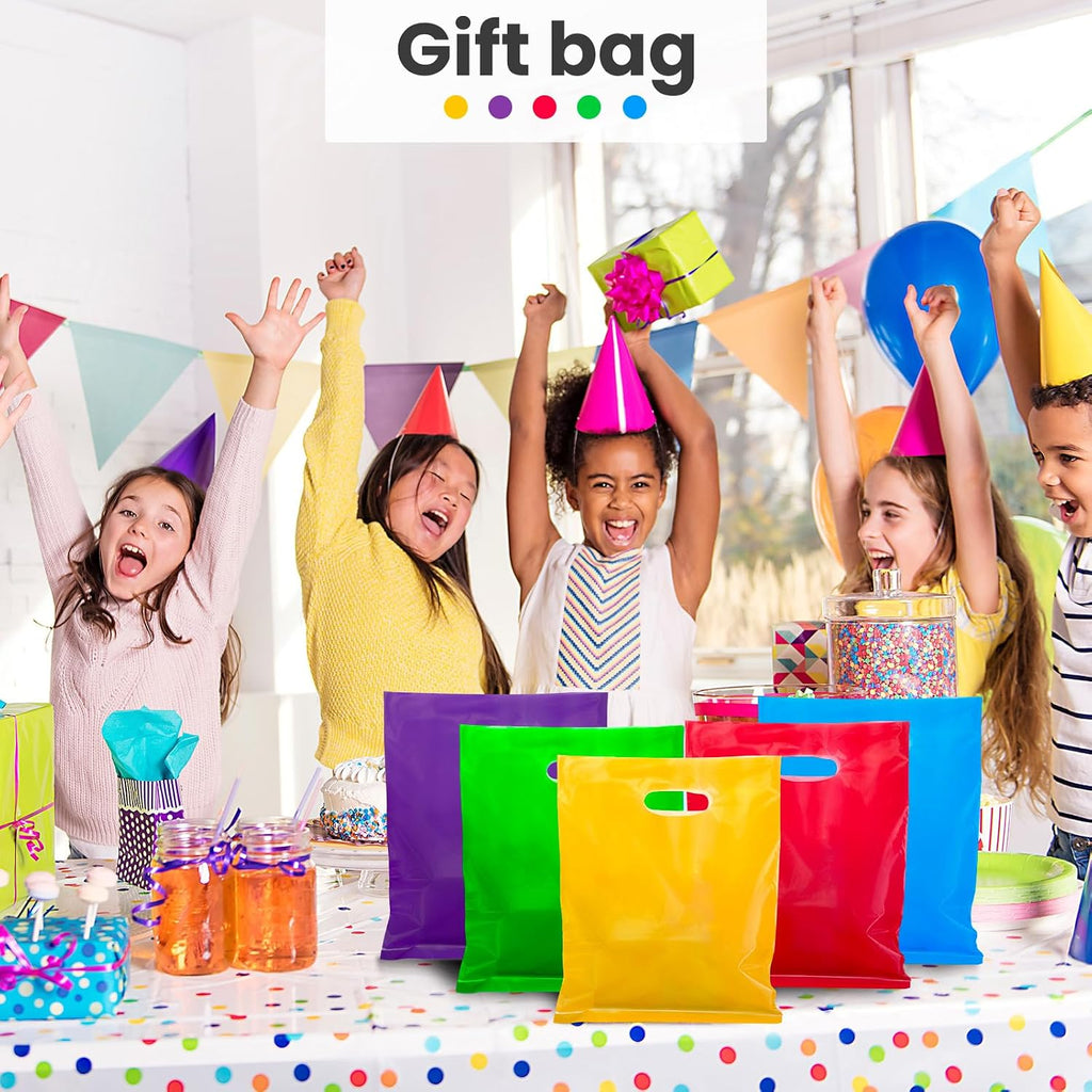 500 Pcs Shopping Bags Bulk for Small Business, Bright Color