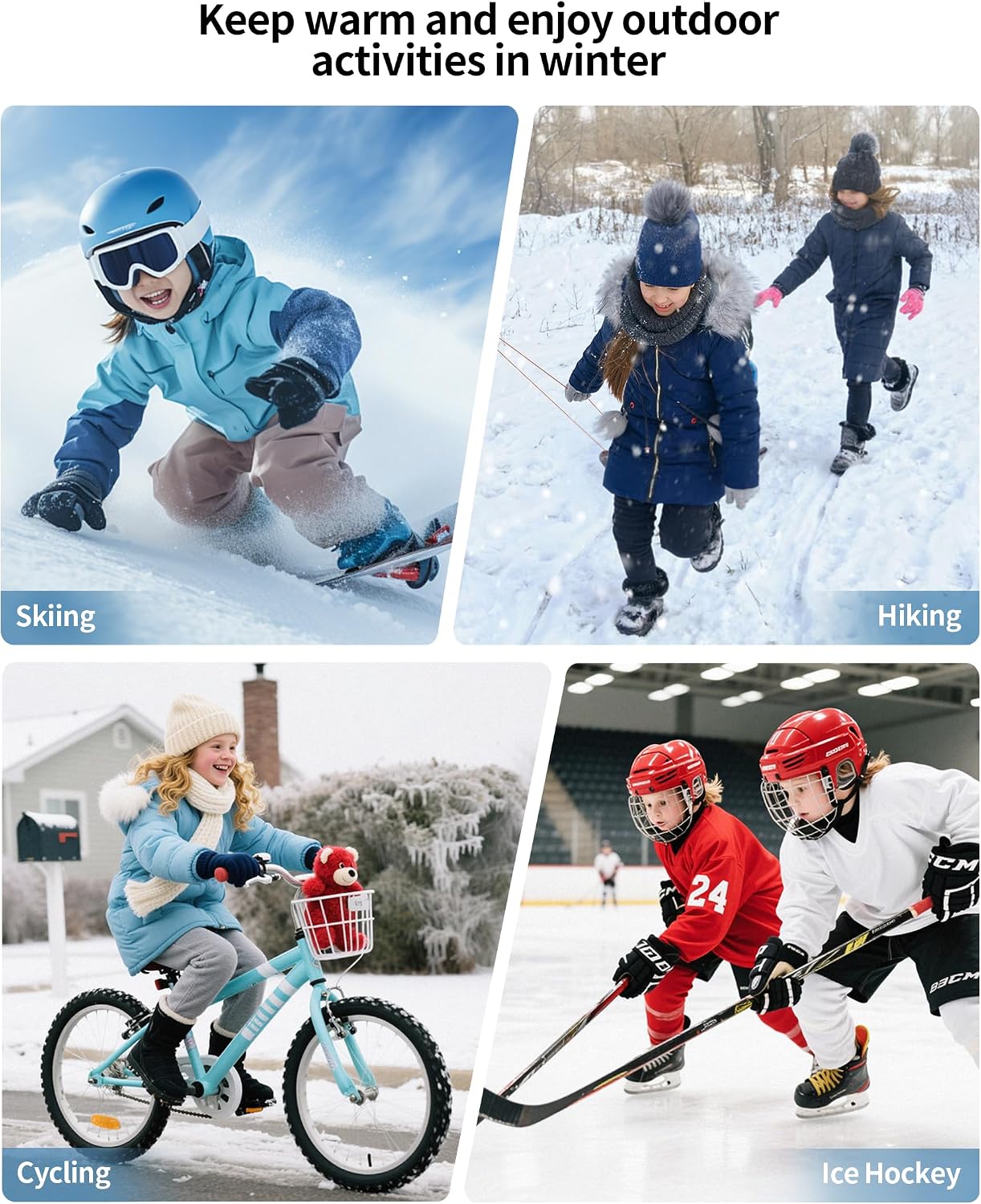 Seamless Thermal Underwear for Kids Ski Base Layer Long Johns Set | Heat Retention, Quick Dry, Moisture Wicking