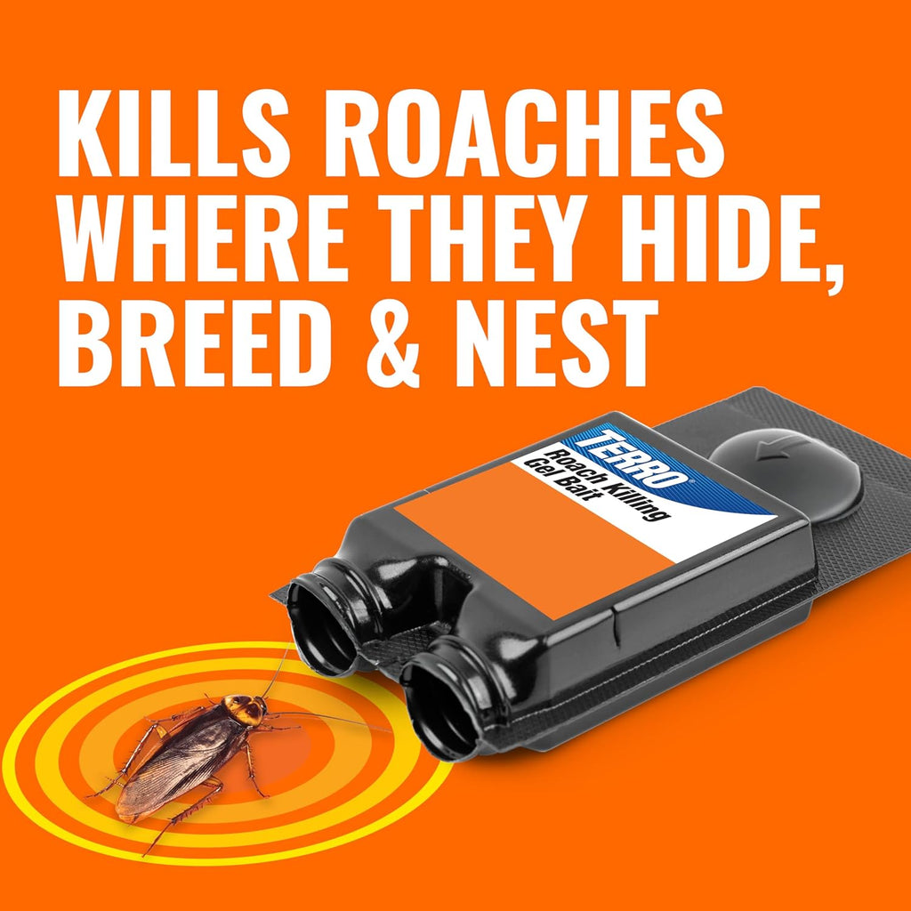 Roach Killer Gel Bait Stations, 12-Pack, Ready-to-Use Cockroach Bait | Kill Roaches Where They Hide, Breed, & Nest