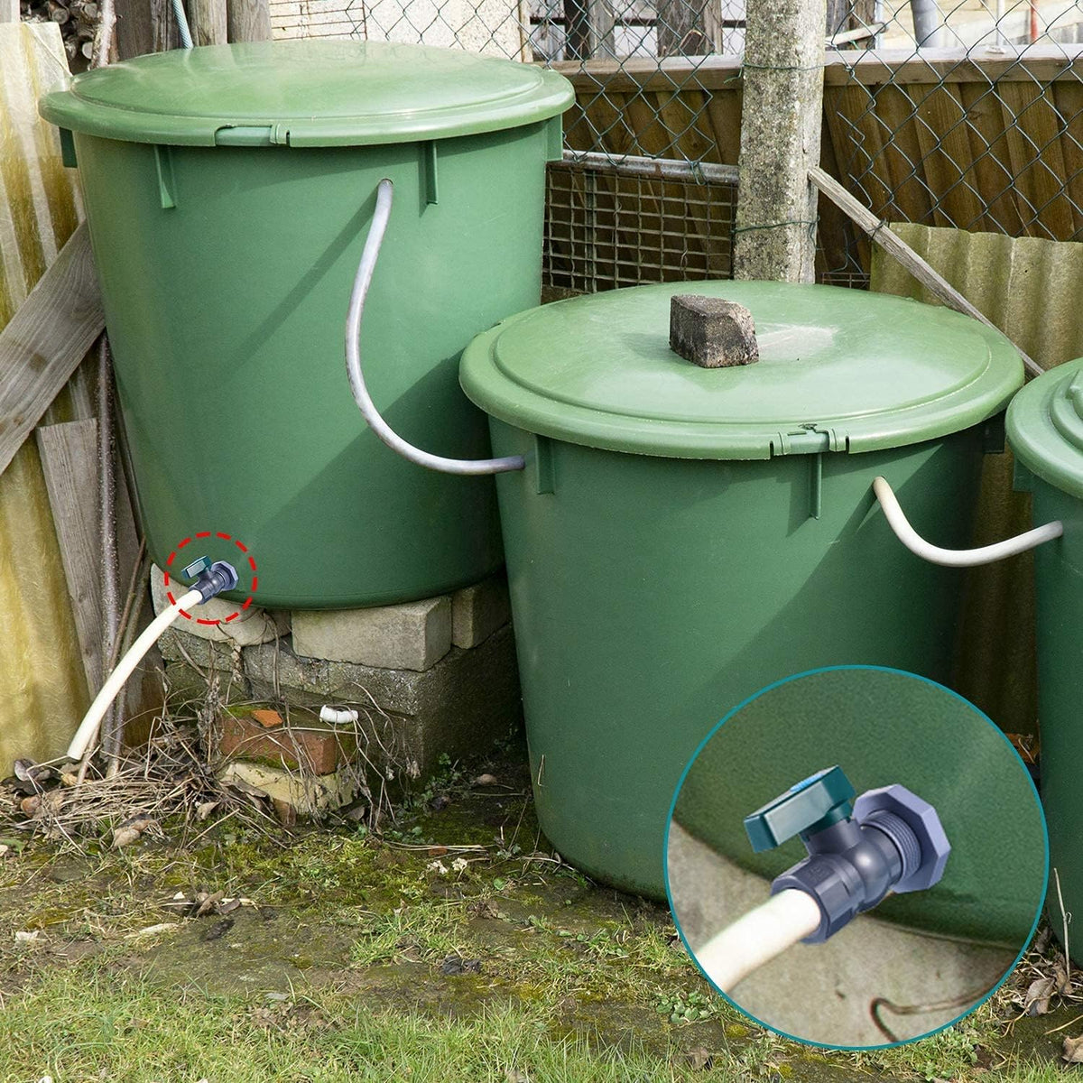 BILAL 3/4 Inch Rain Barrel Spigot Kit with Bulkhead Fitting