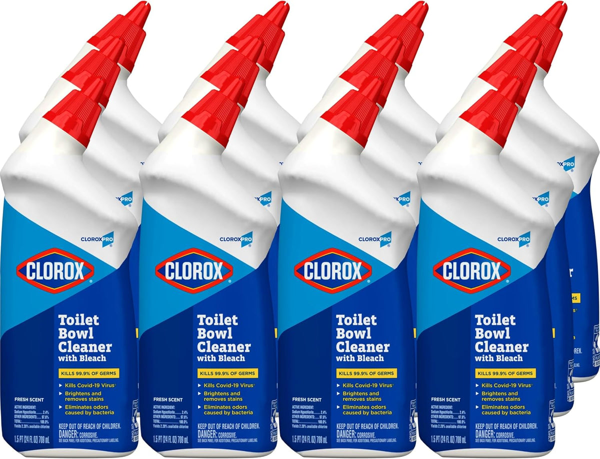Toilet Bowl Cleaner with Bleach, Fresh Scent, 24 fl. oz., 12 Pack