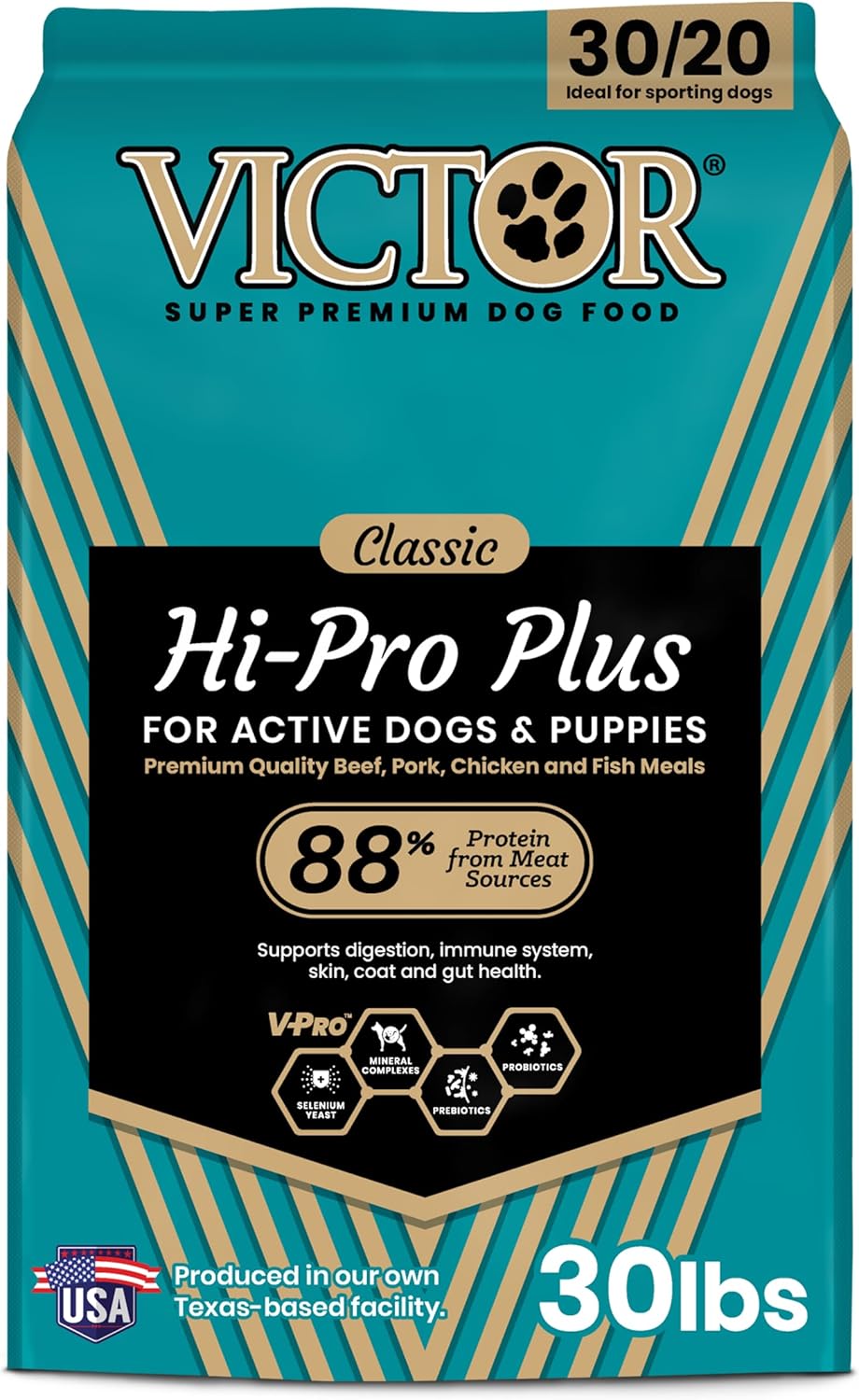 Hi-Pro Plus Dry Dog Food - High Protein Gluten Free Dry Kibble, 30lb