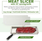Beef Jerky Meat Slicer Kit- 100% Precision Uniform Slices Guaranteed - Adjustable Thickness Dishwasher Safe Jerky