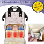 Custom Diaper Bag with Name Personalized Mommy Backpack