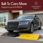 Portable Lightweight Plastic Curb Ramps - 2PC Heavy Duty Plastic Threshold Ramp Set for Driveway, Loading Dock