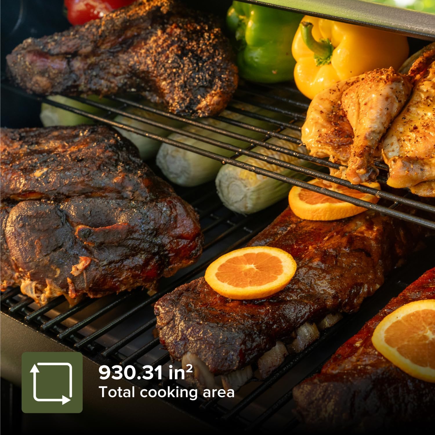 Oakford 930 Wood Pellet Smoker Grill with I-Site View Indicator & Smart App