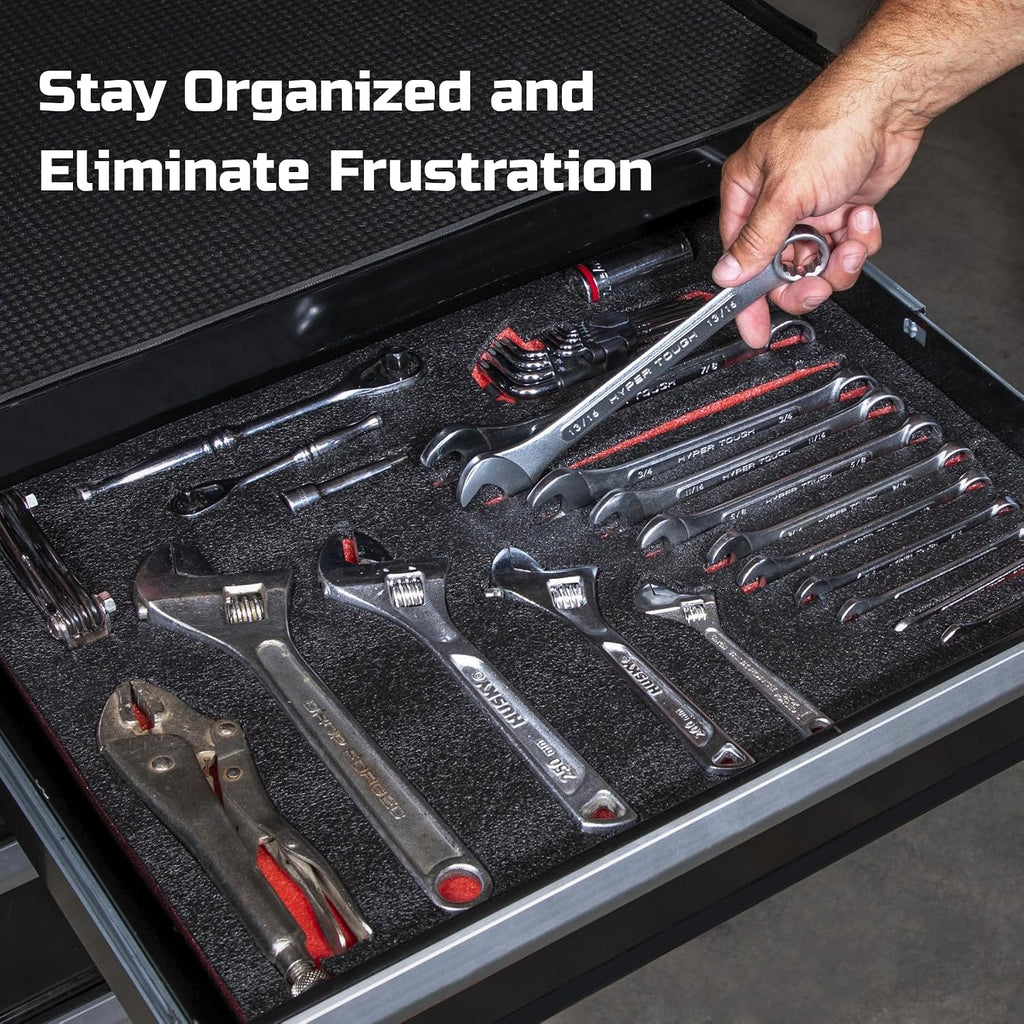 Tool Box Foam Organizer 16x12x1 inch 4Pack, Kaizen Sheets for Pro Tool Control, Custom Tool Shadow Inserts for Cases