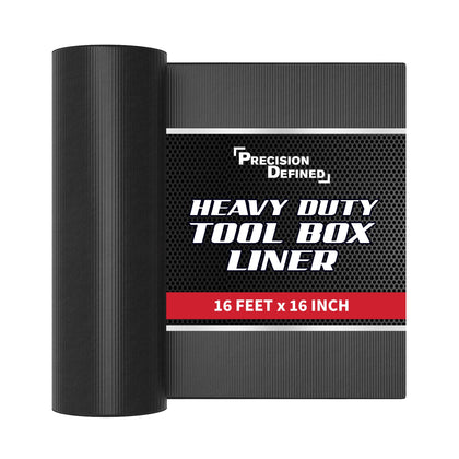 Toolbox Liner Non-Slip Tool Drawer Liner 16ft x 16" Black