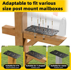 Metal Mailbox Mounting Bracket,Post Mount Mailboxes Board,Mailbox Bracket for Wood or Hollow Posts,Mailbox Mounting