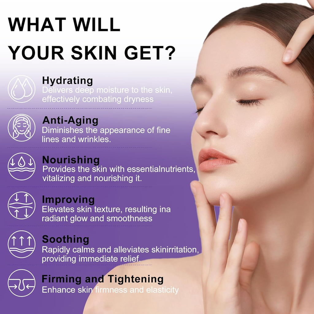 Skin Care Set,6Pcs Professional Womens Teens Tighten Lift Firm Skincare,Hydrate Anti-Aging Facial Routine Kit Travel