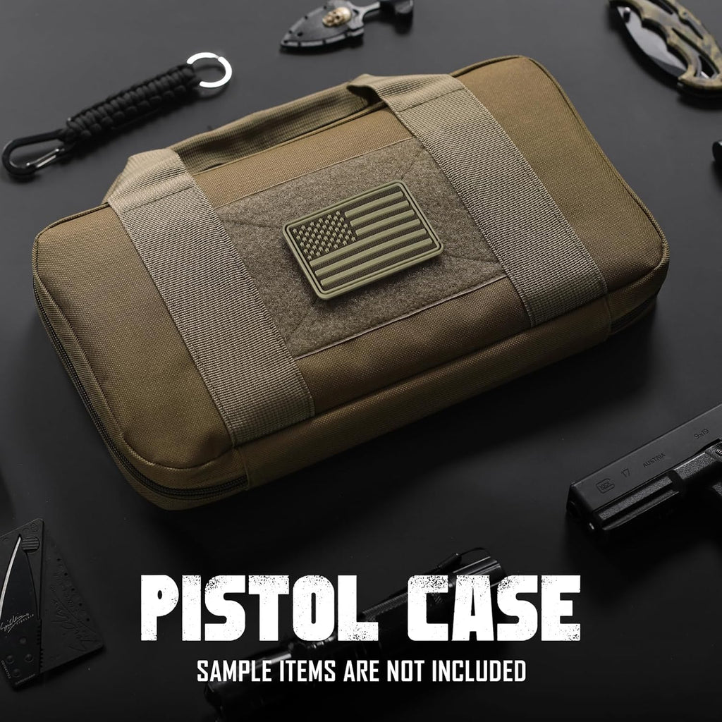 Tactical Pistol Gun Case, Padded Handgun Case Double Pistol Wallet Handgun Pistol Soft Cases Rectangle Handguns Pouches