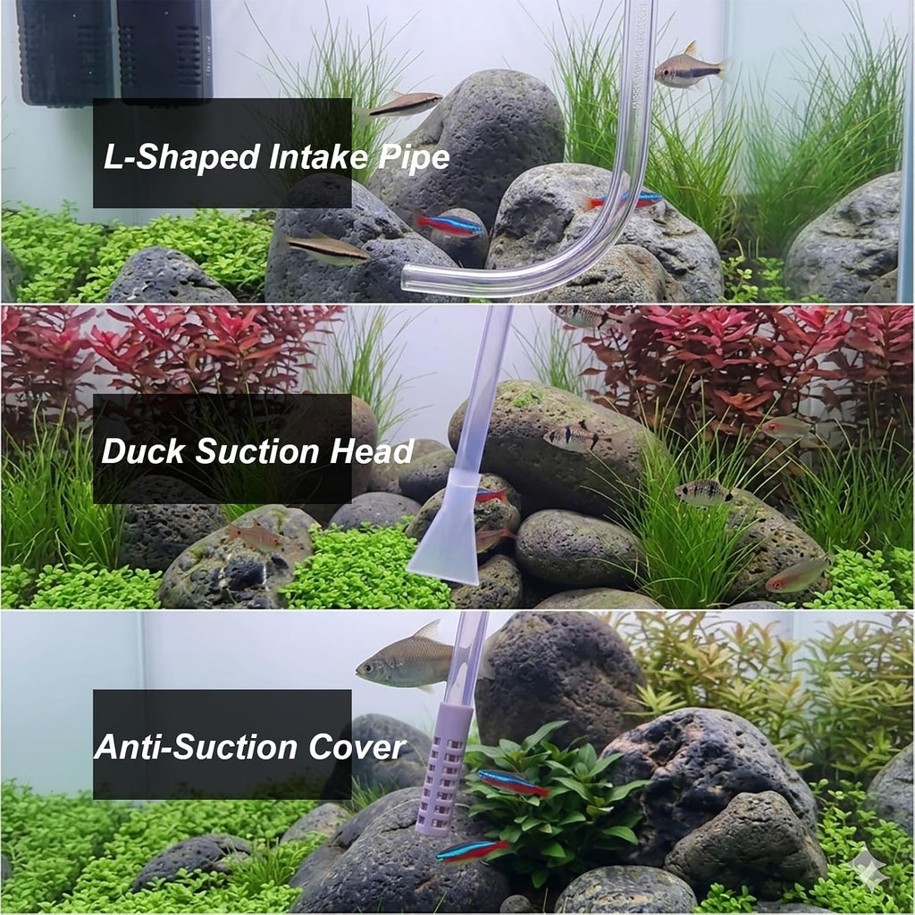 Aquarium Siphon Vacuum and Water Changer Kit for Small Fish Tanks