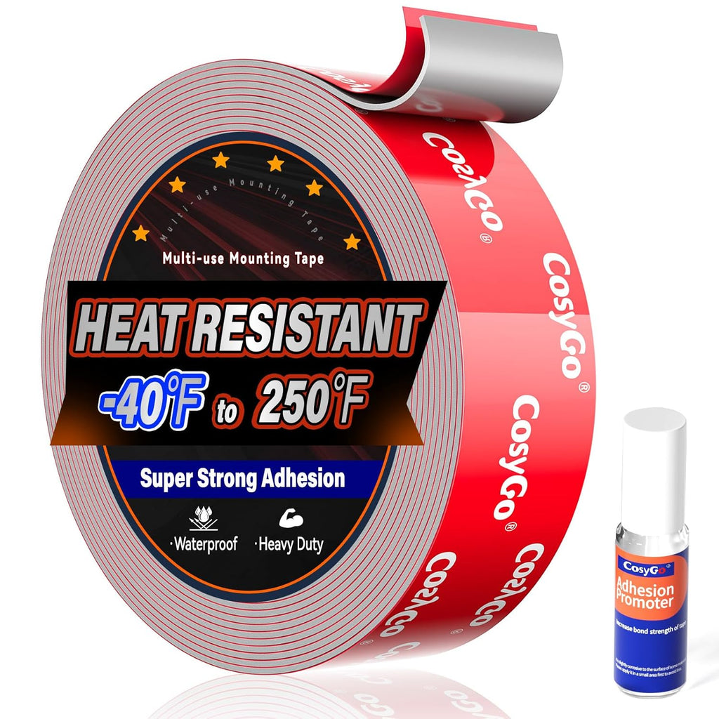 Double Sided Tape Heavy Duty, Permanent Bond Heat Resistant 15FT