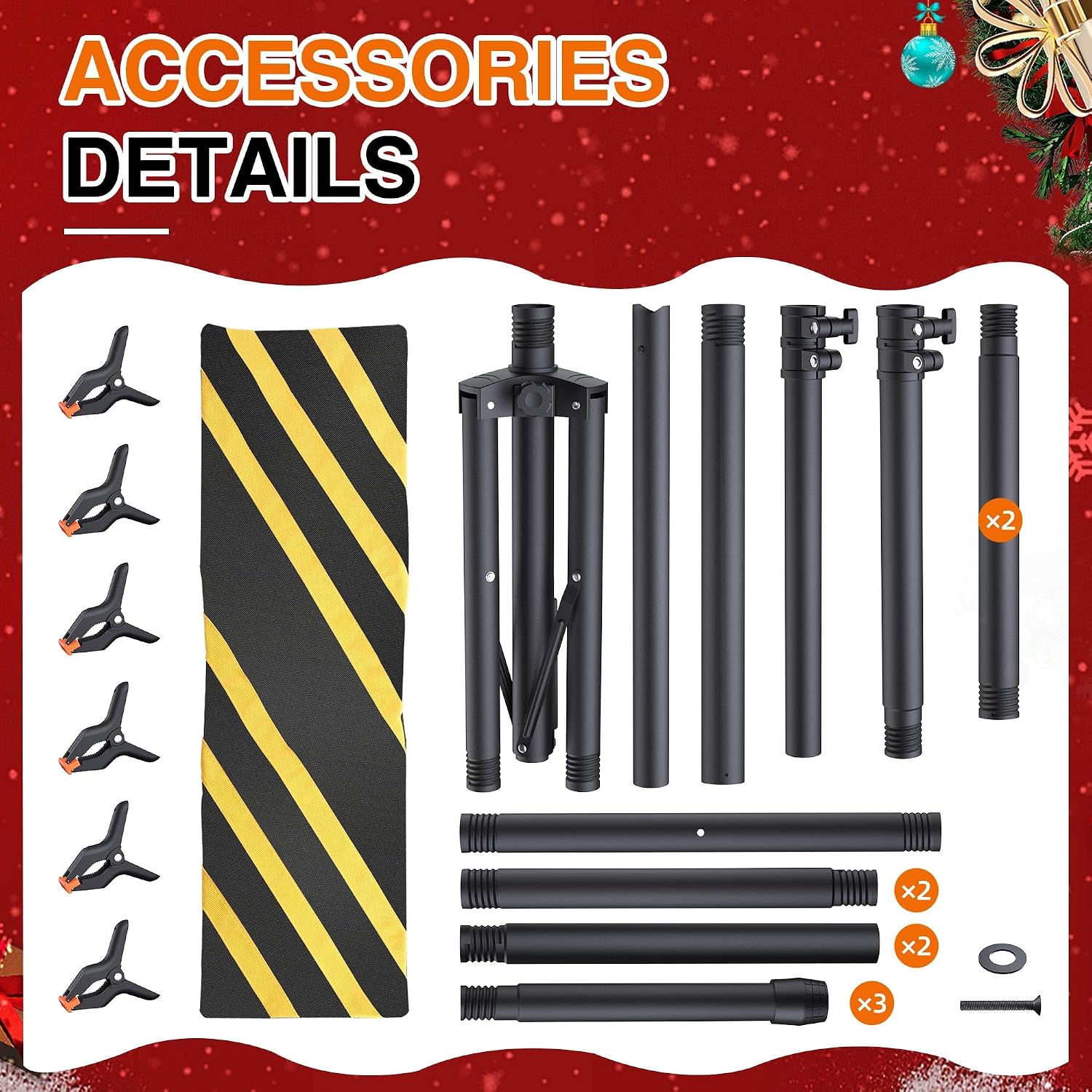 Portable T-Shape Backdrop Stand Support Kit 8x5.3ft, Adjustable Photo Green Screen Back Drop Stand for Party