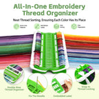50 Position Embroidery Floss Organizer, Thread Shelf with 15P Card