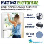 Expandable Window Screen, 15″ H × 21″–40″ W Horizontal, 2-Pack