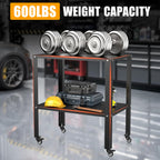 Welding Workbench Table, Metal Welding Cart with Wheels