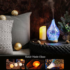 Essential Oil Diffuser 150ml Handmade Glass Diffuser 6H Runtime